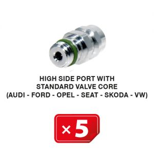 Nippel Hochdruckseite mit langem Standardventil (Audi-Ford-Opel-Seat-Skoda-VW) (5 St.)