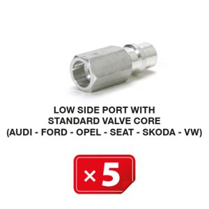 Nippel Niederdruckseite mit langem Standardventil (Audi-Ford-Opel-Seat-Skoda-VW) (5 St.)