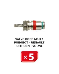 Ventileinsatz M8 x 1 für Peugeot-Renault-Citroen-Volvo Klimaanlagen (5 St.)