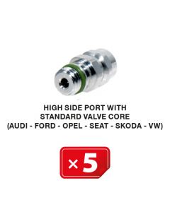 Nippel Hochdruckseite mit langem Standardventil (Audi-Ford-Opel-Seat-Skoda-VW) (5 St.)