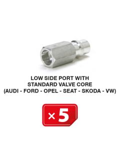 Nippel Niederdruckseite mit langem Standardventil (Audi-Ford-Opel-Seat-Skoda-VW) (5 St.)
